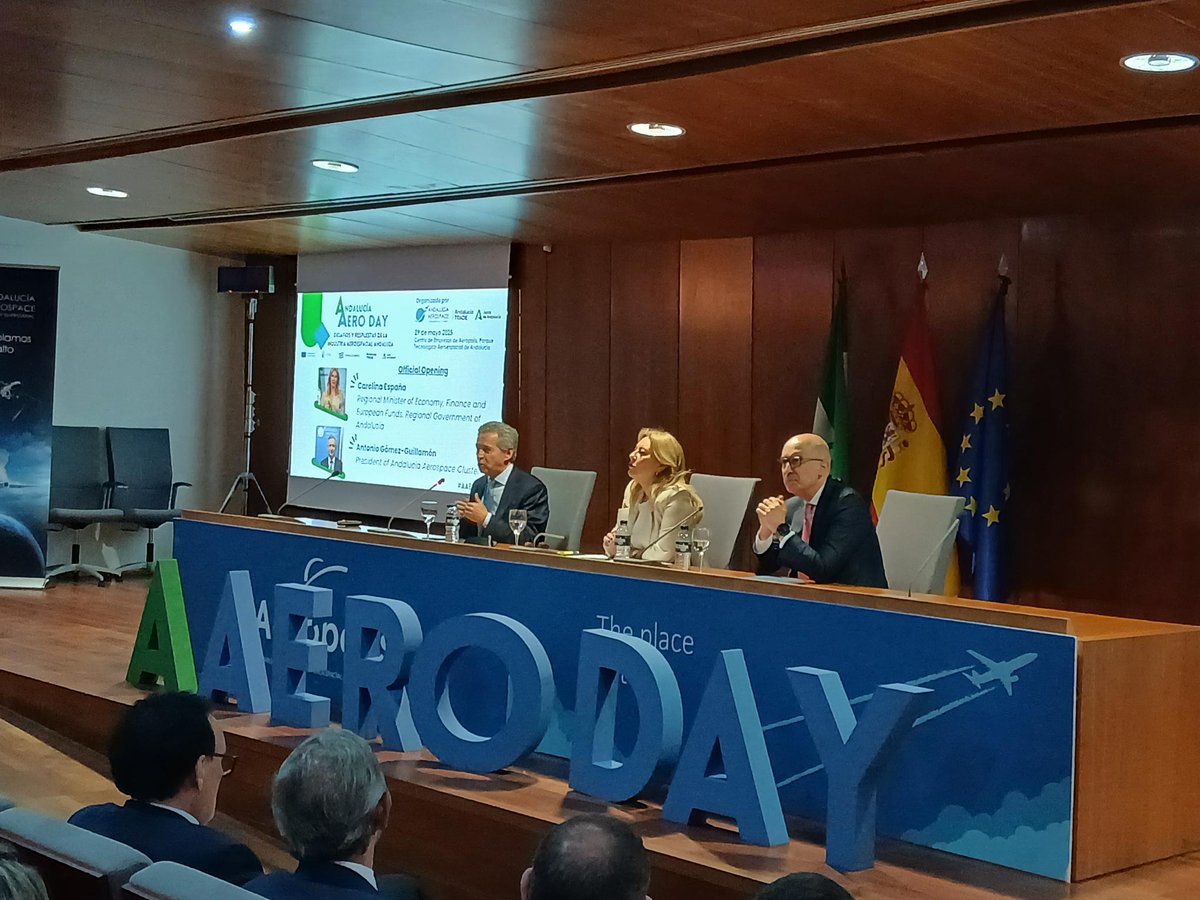 Andalucía TRADE (@trade_andalucia) on Twitter photo Inauguramos en <a href="/ParqueAeropolis/">ParqueAeropolis</a> el 1er #AAeroDay, cita imprescindible para la industria #aeroespacial andaluza
👉participación de firmas referentes como <a href="/Airbus/">Airbus</a>, <a href="/MoeveGlobal/">Moeve</a>, <a href="/ITPAero/">ITP Aero</a> o <a href="/aertec/">AERTEC</a>
🗣️abordando presente y futuro del sector junto a <a href="/AndAerospace/">ANDALUCÍA AEROSPACE Clúster Empresarial</a> y <a href="/EconoHaciendAND/">Consejería de Economía, Hacienda y Fondos UE 🇪🇺</a> Inauguramos en <a href="/ParqueAeropolis/">ParqueAeropolis</a> el 1er #AAeroDay, cita imprescindible para la industria #aeroespacial andaluza
👉participación de firmas referentes como <a href="/Airbus/">Airbus</a>, <a href="/MoeveGlobal/">Moeve</a>, <a href="/ITPAero/">ITP Aero</a> o <a href="/aertec/">AERTEC</a>
🗣️abordando presente y futuro del sector junto a <a href="/AndAerospace/">ANDALUCÍA AEROSPACE Clúster Empresarial</a> y <a href="/EconoHaciendAND/">Consejería de Economía, Hacienda y Fondos UE 🇪🇺</a>