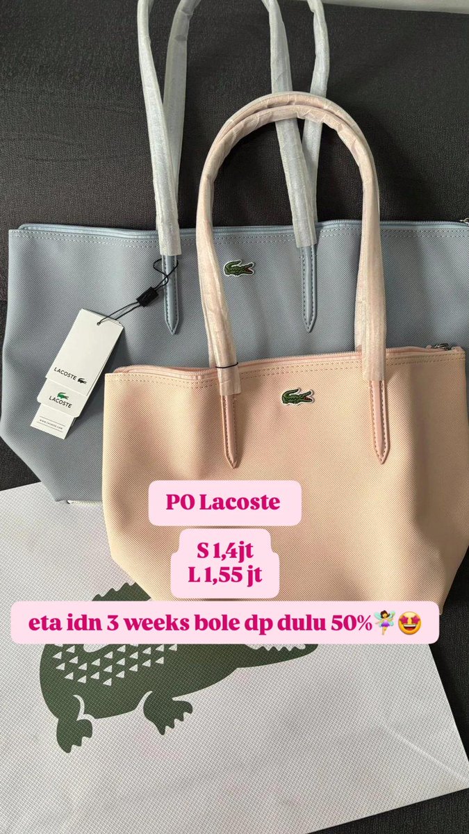 peribumimanis's tweet photo. yang lagi cari tas lacoste bole bgt ni #zonauang https://t.co/dL4EUvyAdP