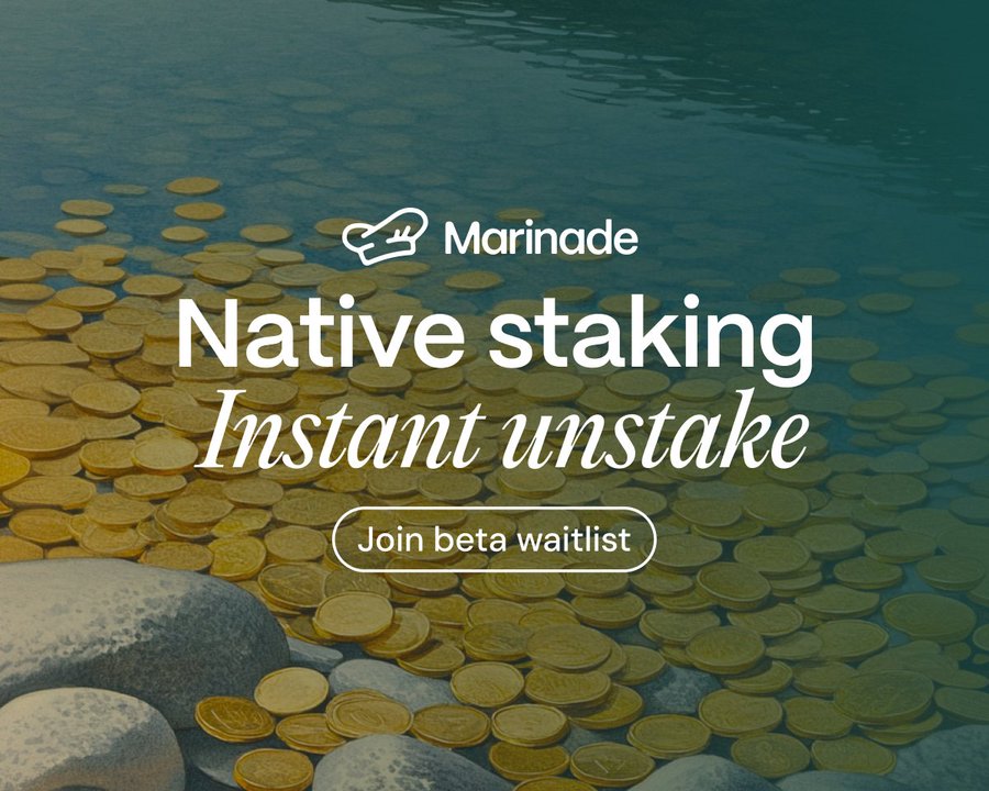 ⚡ Safely withdraw your #Solana holdings without sacrificing security!

🌀 <a href="/MarinadeFinance/">Marinade 🛡️</a> now provides Instant Unstake - withdraw your $SOL immediately (with a small fee), bypassing the usual 2-day waiting period. 

🔐 Join the beta waitlist now! marinade.finance/features/insta…