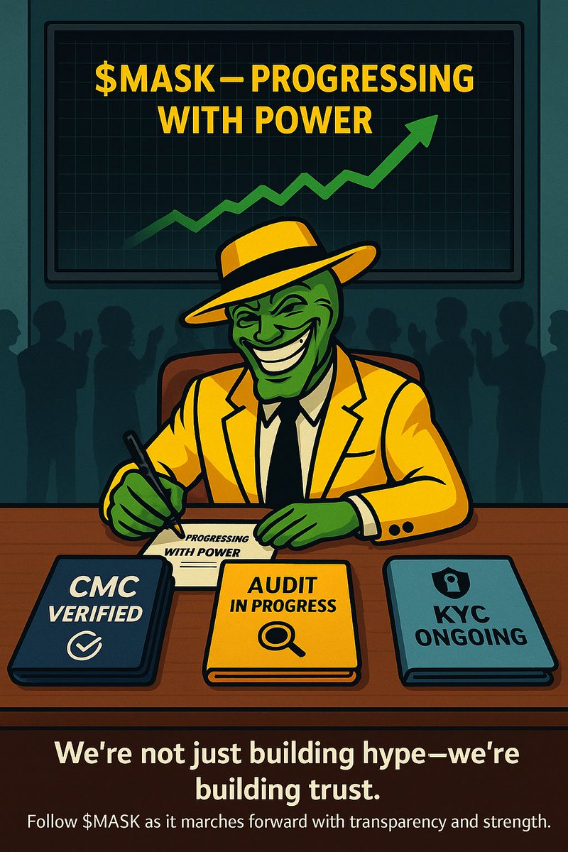 TheMaskCoinMASK's tweet image. ✅ Officially CMC Verified
🛡️ Audit &amp;amp; KYC by an independent firm now in progress.

$MASK is committed to transparency, security, and long-term growth.
This is how real projects build trust.

Swap now and join the journey:
raydium.io/swap/?input=so…

#MASKarmy 🕶️ #TheMaskCoin #CMC