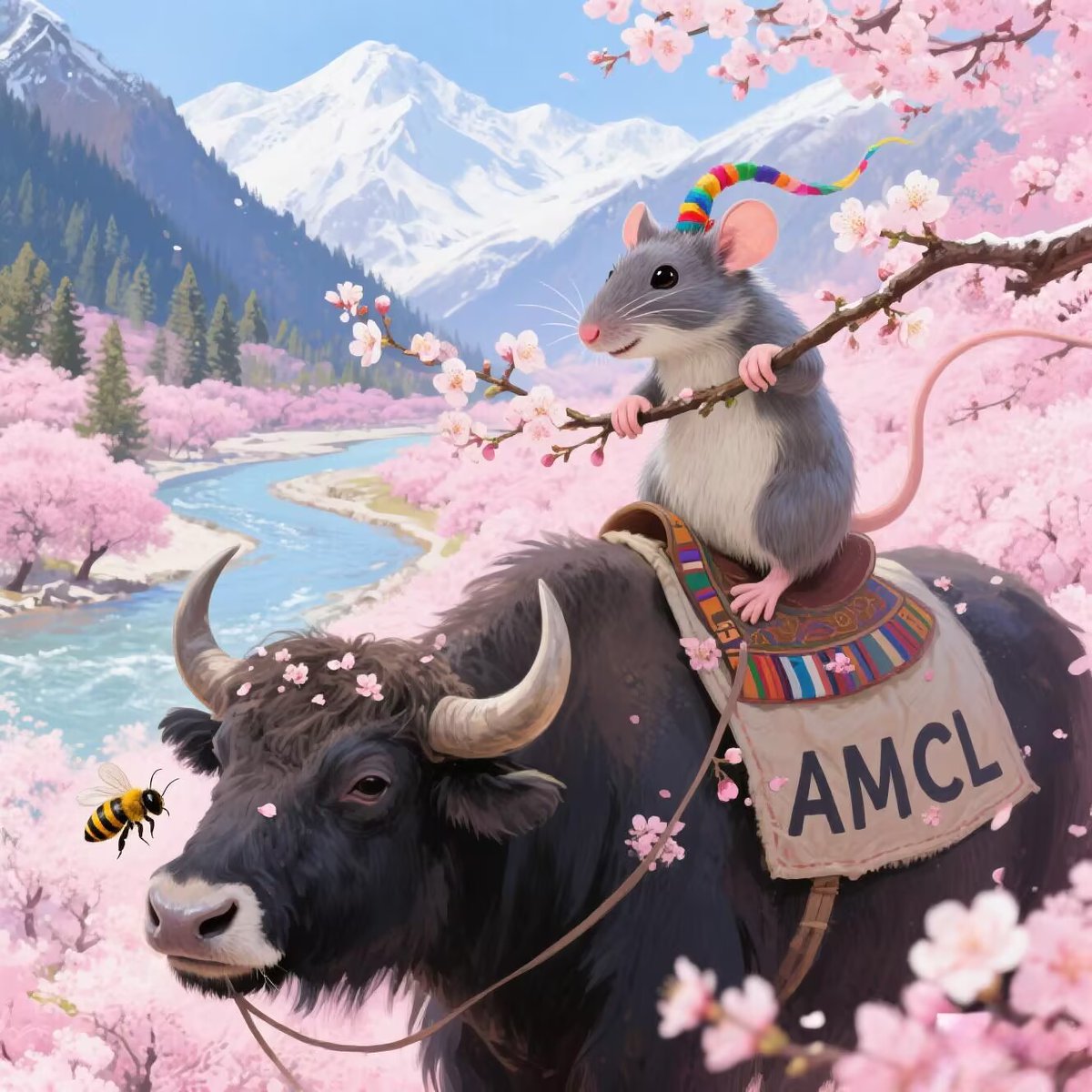 AMCL_Labs's tweet photo. 🐭💊子鼠丑牛桃花灿烂 https://t.co/qPI0ShA4kK
