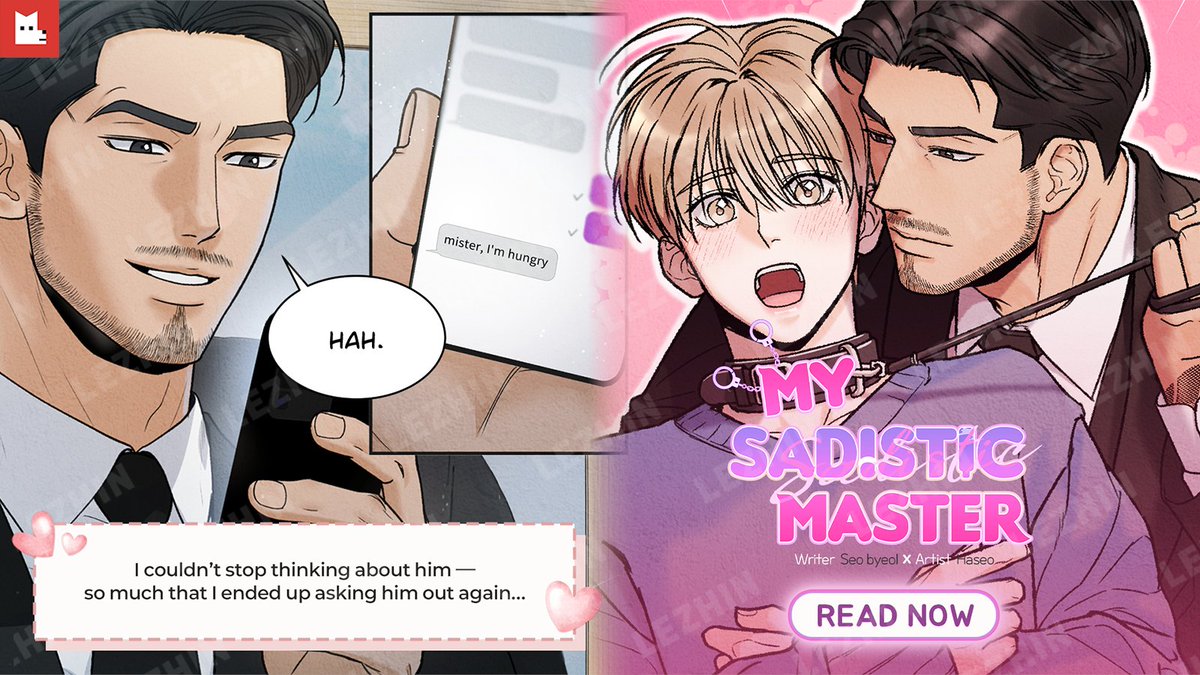 LezhinComics_US's tweet photo. One dinner wasn't enough for Yu-an 😳💞​
Could this be the start of something special? 👀​

Read Now! 📖 ​https://t.co/LBO8HvkaPE

#MySadisticMaster #LezhinUS #LezhinComics #blcomics https://t.co/97nOLbO7fD
