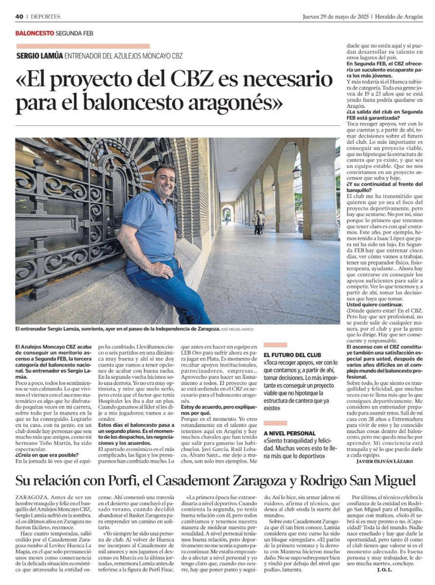 ๐๐๐ฌ๐ค๐๐ญ๐ข๐ฌ๐ญ๐๐ฌ ๐๏ธ ๐บ๐ฆ๐ต๐ธโฎ๏ธ (@basketistas) on Twitter photo Entrevista a Sergio Lamรบa en Heraldo de Aragรณn. 
#Basketistas Entrevista a Sergio Lamรบa en Heraldo de Aragรณn. 
#Basketistas