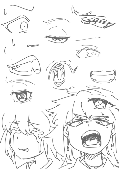 目と表情とか色々練習 