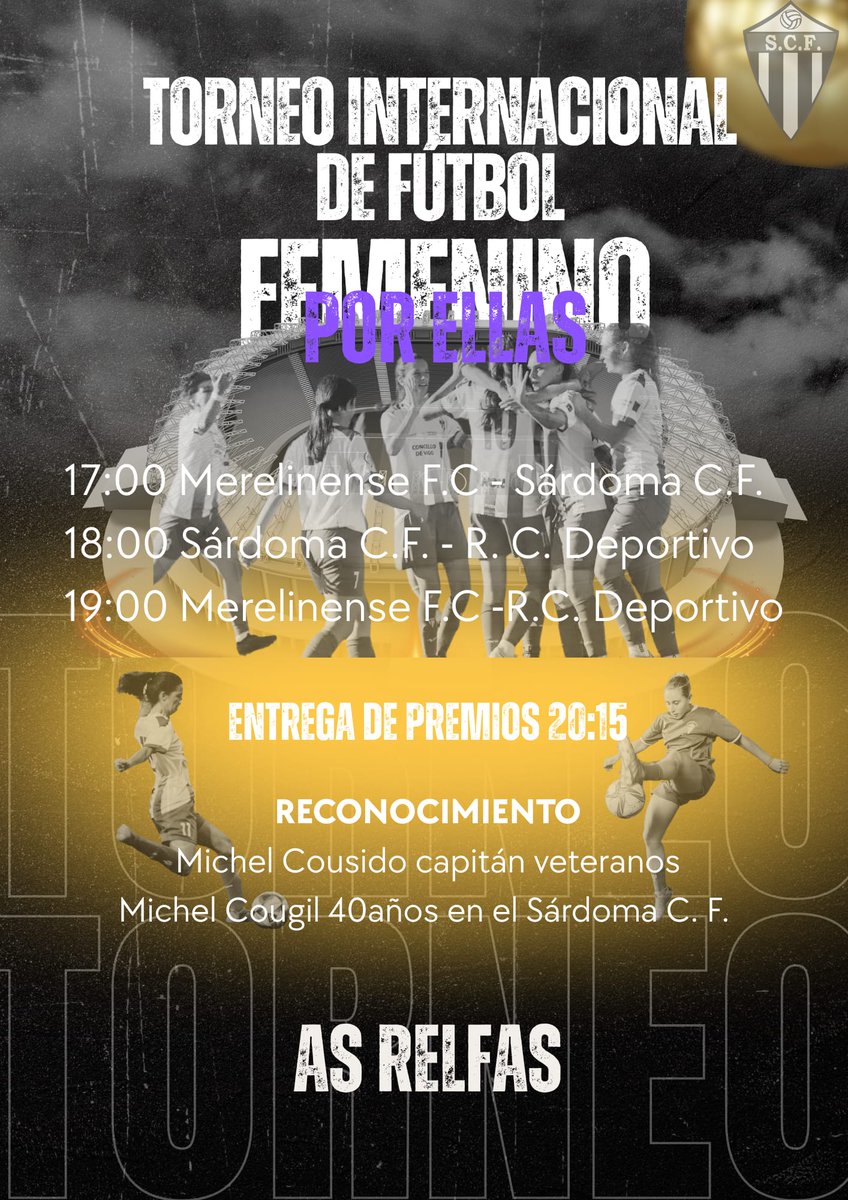 Para pechar a nosa tempada que mellor que facelo con elas.
Estades convidados
Para cerrar nuestra temporada que mejor que hacerlo con ellas.
Estáis invitados
#sardomadevigo #sardomaclubfutbol #concellodevigo #diputacionpontevedra #XuntaDeGalicia #Futgal