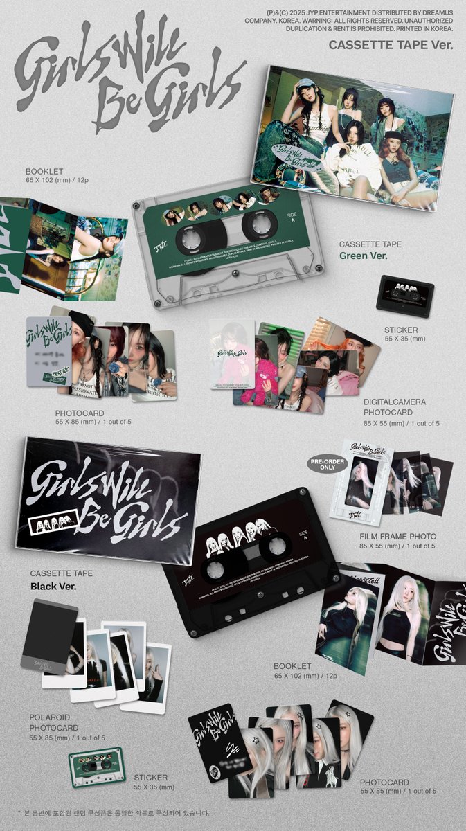 ITZY <Girls Will Be Girls> ALBUM PREVIEW | DETAILED
CASSETTE TAPE VER.

📌Release
2025.06.09 MON 6PM (KST) | 5AM (EDT)

#ITZY #MIDZY <a href="/ITZYofficial/">ITZY</a>
#ITZYComeback
#ITZY_GirlsWillBeGirls
#ITZY_GWBG