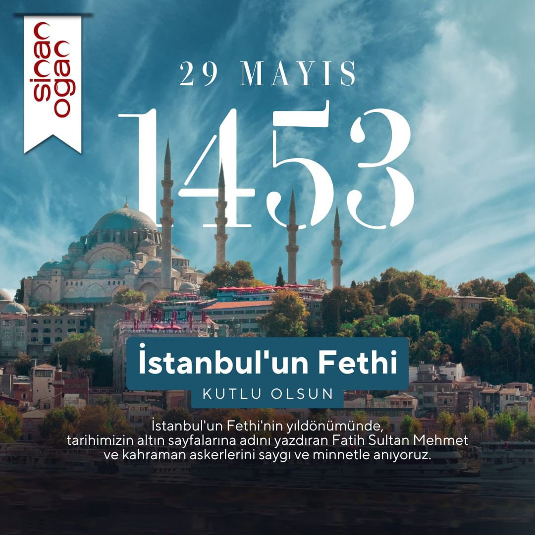Bir çağ kapandı, bir çağ açıldı.
Fatih Sultan Mehmet ve kahraman ecdadımızı rahmet ve minnetle anıyor, İstanbul’un fethinin 572. yıl dönümünü gururla kutluyorum.

#İstanbulunFethi #1453