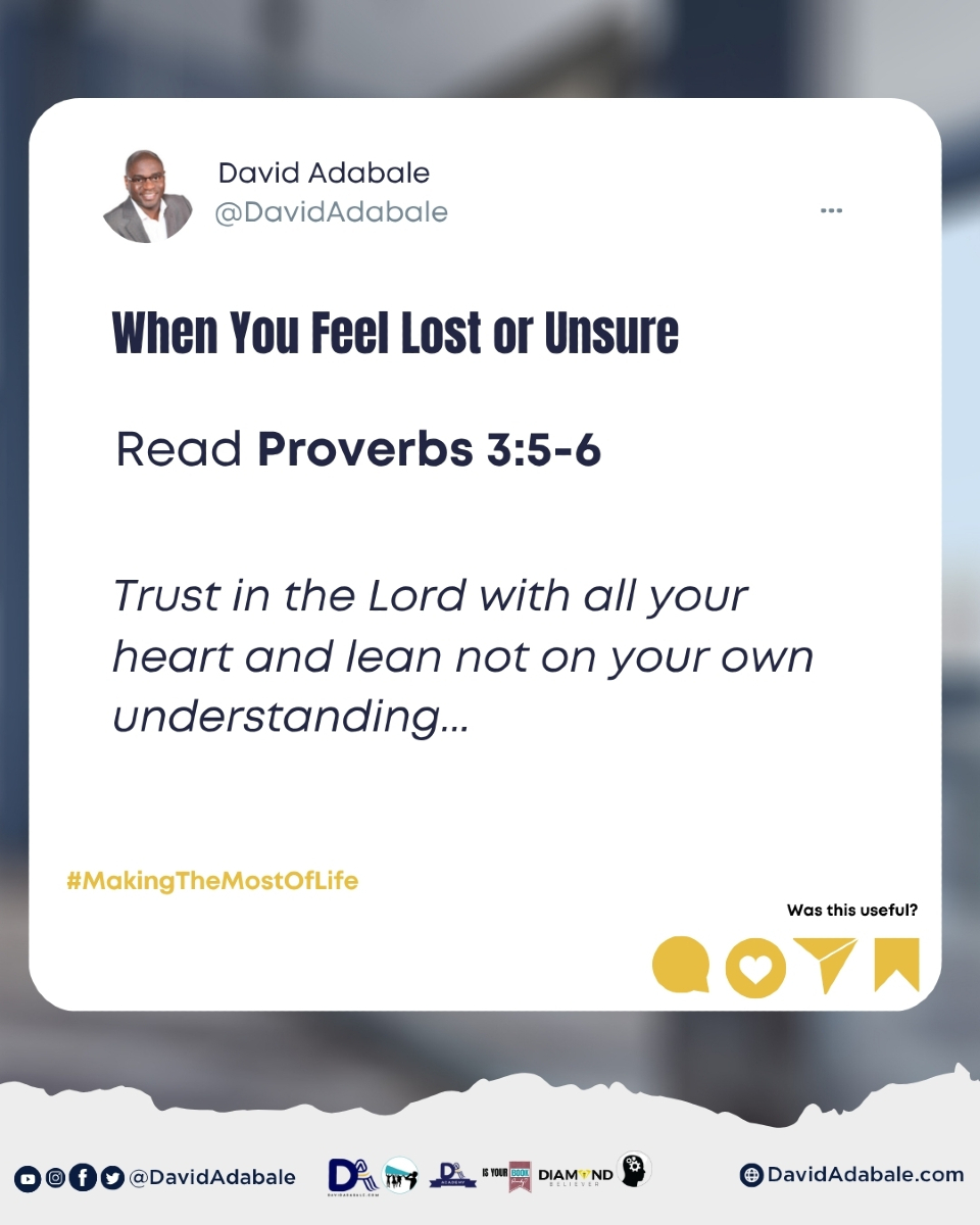 DavidAdabale's tweet photo. Breathe this truth today: Your feelings are valid, but they’re not final. His promises are.

Which verse meets you where you are right now? Let it sink deep.

#SoulAnchor #MakingTheMostOfLife #davidadabale https://t.co/uGWi1viqkp