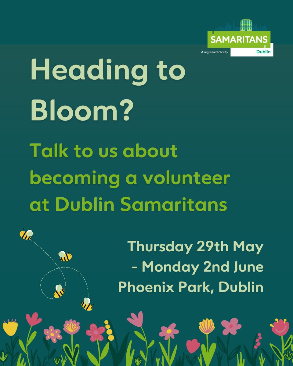 Heading to Bloom and looking to have a positive impact this summer?

Come by our Japanese Garden at this year's Bloom Festival and speak to our volunteers. Learn about what they do and the help you can give to people who are struggling.