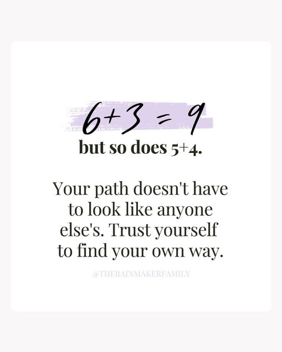 Find your own way and keep going! 🥰