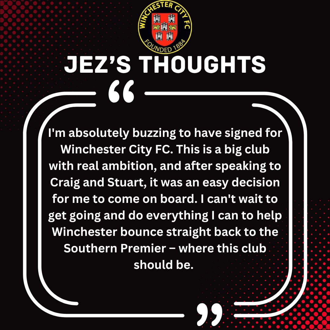 Jez Bedford signs for City! ✍️

The club are delighted to announce the signing of Jez Bedford, who joins after four seasons at Wimborne Town!

See what the gaffer and the midfielder have to say on getting this deal done!👇

Welcome to the Citizens, Jez!👋

#youcitizens
