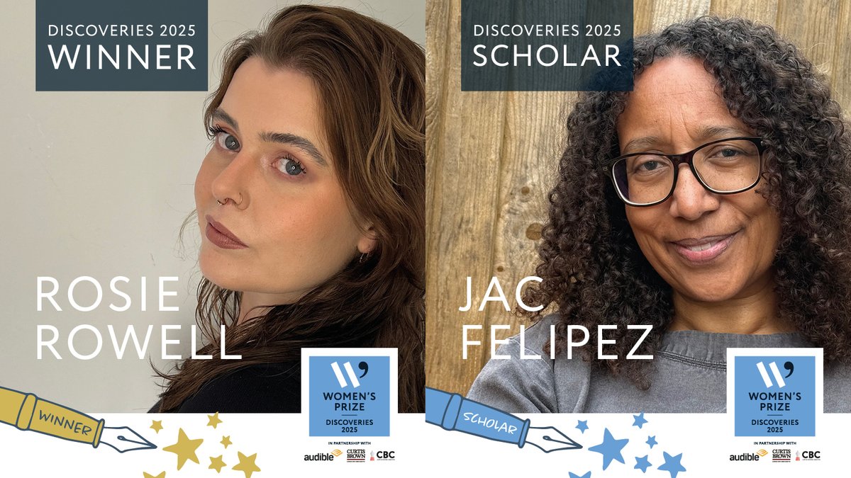 We are so thrilled to announce that Rosie Rowell is the winner of #Discoveries 2025, with Jac Felipez selected as this year’s scholar⭐  Learn more about them and their novels-in-progress over on our website here: womensprize.com/announcing-the…
