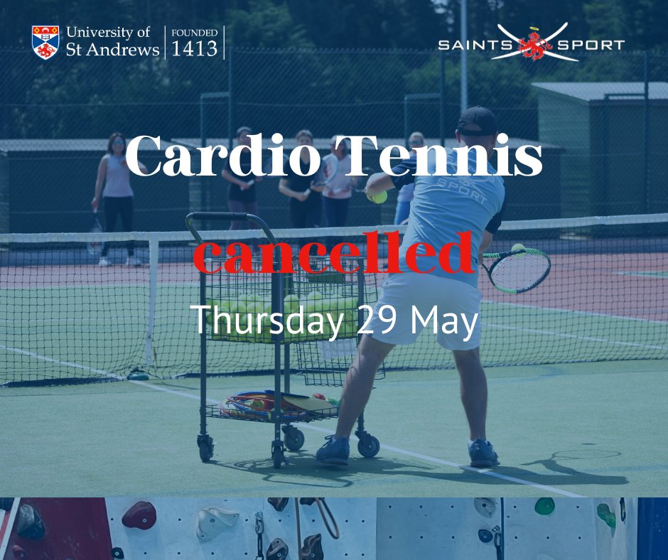 We are very sorry to inform you that due to instructor illness, today's Cardio Tennis session has been cancelled. The class will return next Thursday.