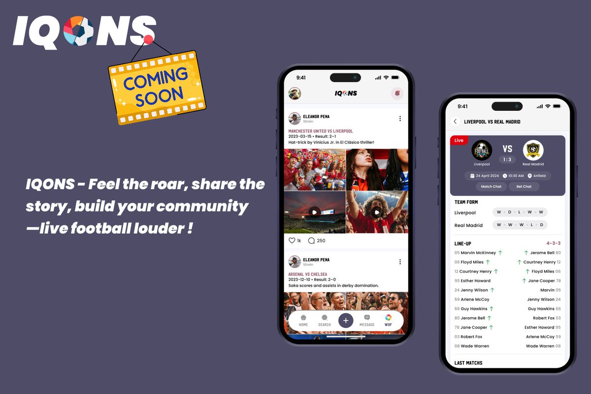 iqons_app's tweet photo. COMING SOON: IQONS ⚽️

One app for real-time match chats, Wall of Fame memories, and a global fan community. Join the wait-list, claim your handle, and get ready to live football louder. 
🔗 https://t.co/w9f6R7FuEp

#IQONS #FootballCommunity #ComingSoon #football https://t.co/F45Z04HHyF