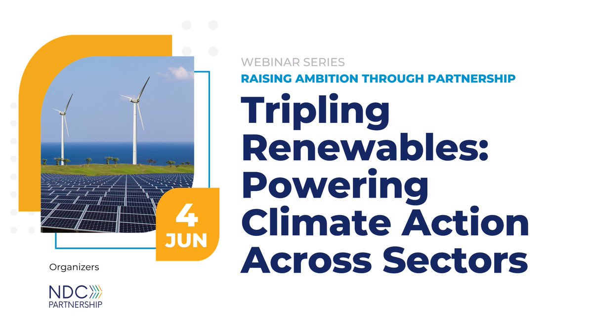 ⚡️ How can countries integrate renewable energy into adaptation and resilience strategies? ☀️

Join this upcoming webinar to explore how renewables can drive not just mitigation, but also strengthen adaptation and resilience.

Speakers include:

🇳🇬 Nigeria Climate Change Council