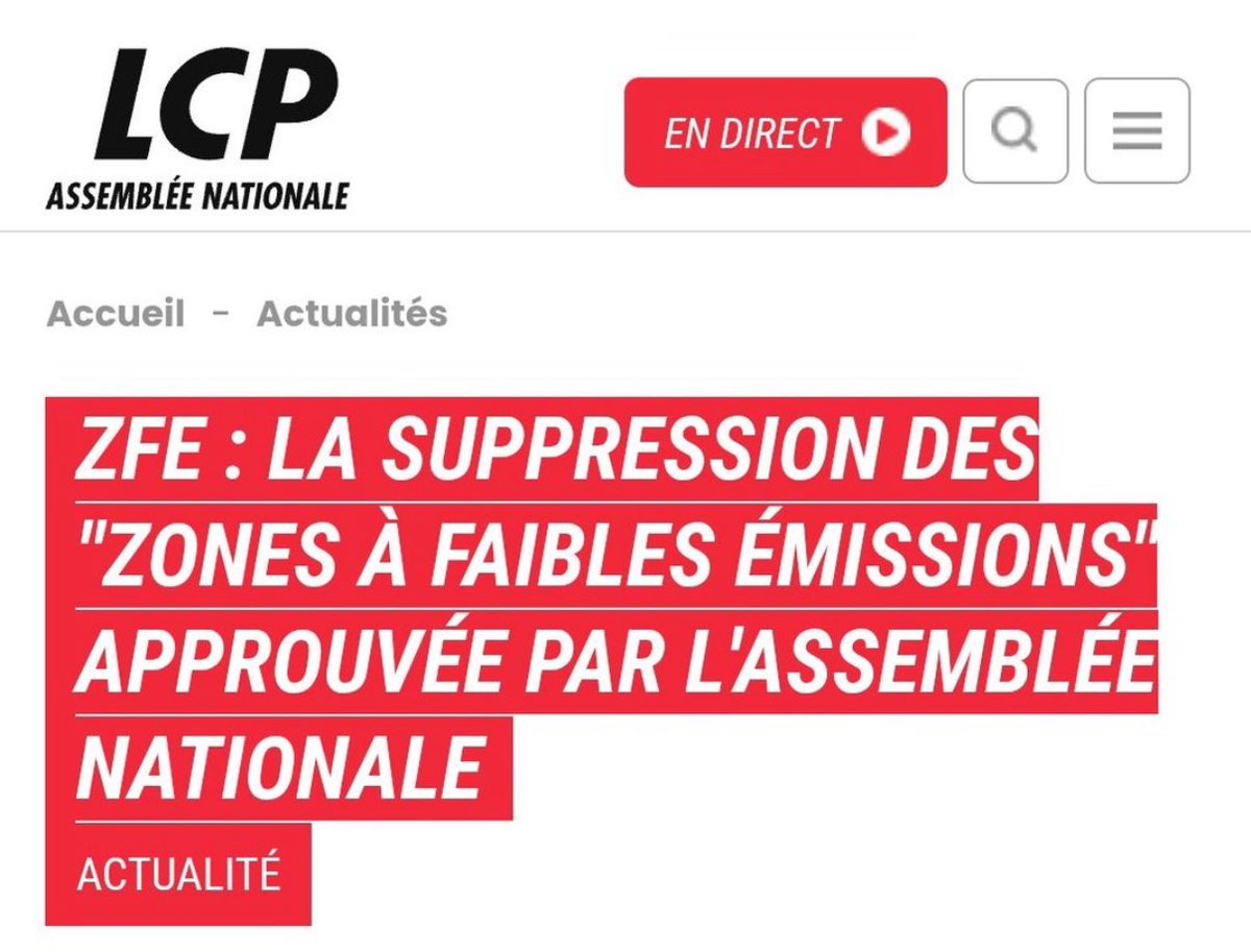 Victoire pour les Français et pour Reconquête ! L’Assemblée nationale vote la fin des ZFE.

Depuis des mois, tous les militants de Reconquête étaient mobilisés pour dénoncer cette injustice.

Nos actions ont des résultats concrets. Rejoignez-nous : parti-reconquete.fr/adhesions