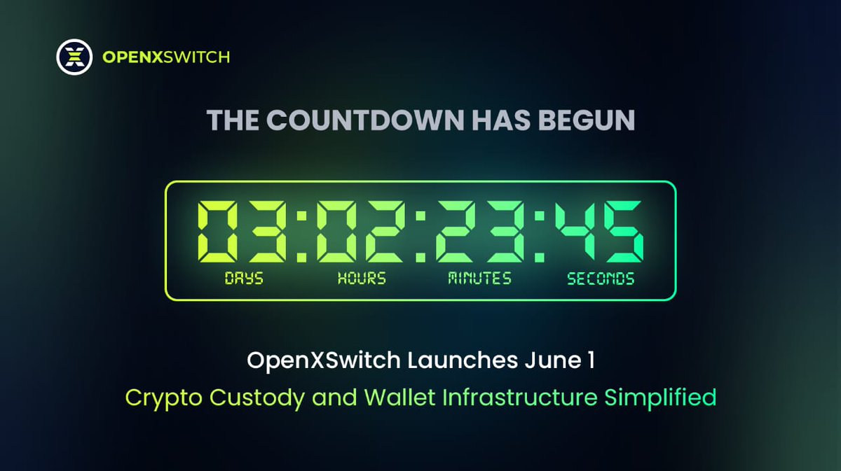 OpenXSwitch's tweet image. We’re almost there. 

Built for scale, OpenXSwitch provides simplified access to institutional-grade wallet infrastructure — trusted by developers, exchanges, and fintechs globally.

#OpenXSwitch #CryptoCustody #DigitalAssets #WalletInfrastructure #Fintech #Blockchain