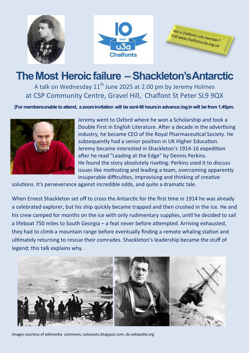 Details of the next Chalfonts <a href="/u3a_UK/">u3a</a> meeting at the Community Centre ⤵️