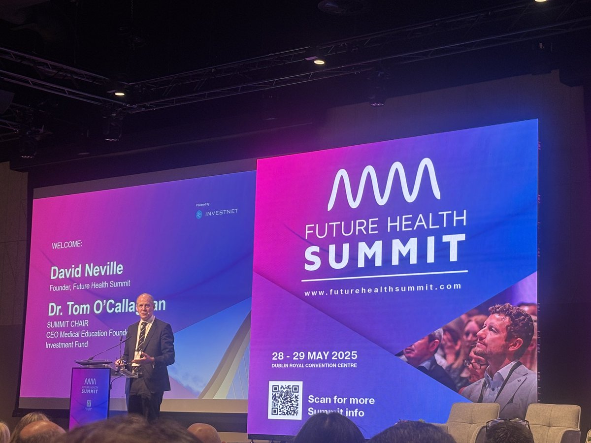 St Vincent's University Hospital (SVUH) (@svuh) on Twitter photo Live from #FHsummit25
David Neville, Founder of the Future Health Summit, kicks off Day 2 at the <a href="/DubRoyalCC/">Dublin Royal Convention Centre</a> with a lovely welcome alongside Summit Chair Dr Tom O’Callaghan
Packed agenda ahead again today, filled with leading experts helping to shape the future of healthcare Live from #FHsummit25
David Neville, Founder of the Future Health Summit, kicks off Day 2 at the <a href="/DubRoyalCC/">Dublin Royal Convention Centre</a> with a lovely welcome alongside Summit Chair Dr Tom O’Callaghan
Packed agenda ahead again today, filled with leading experts helping to shape the future of healthcare