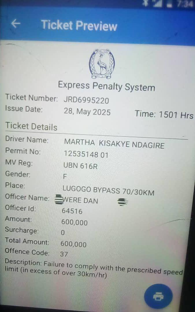 And just like that; Martha Kisakye Ndagire is the national representative for those driving above limit.