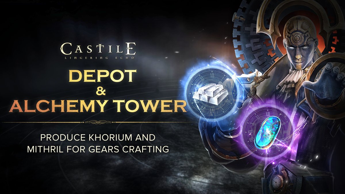 #CASTILE Gameplay Intro Series
You can't craft solid gear without solid materials.

Khorium and Mithril are must-haves! Grab'em at the Alchemy Tower &amp; Depot!