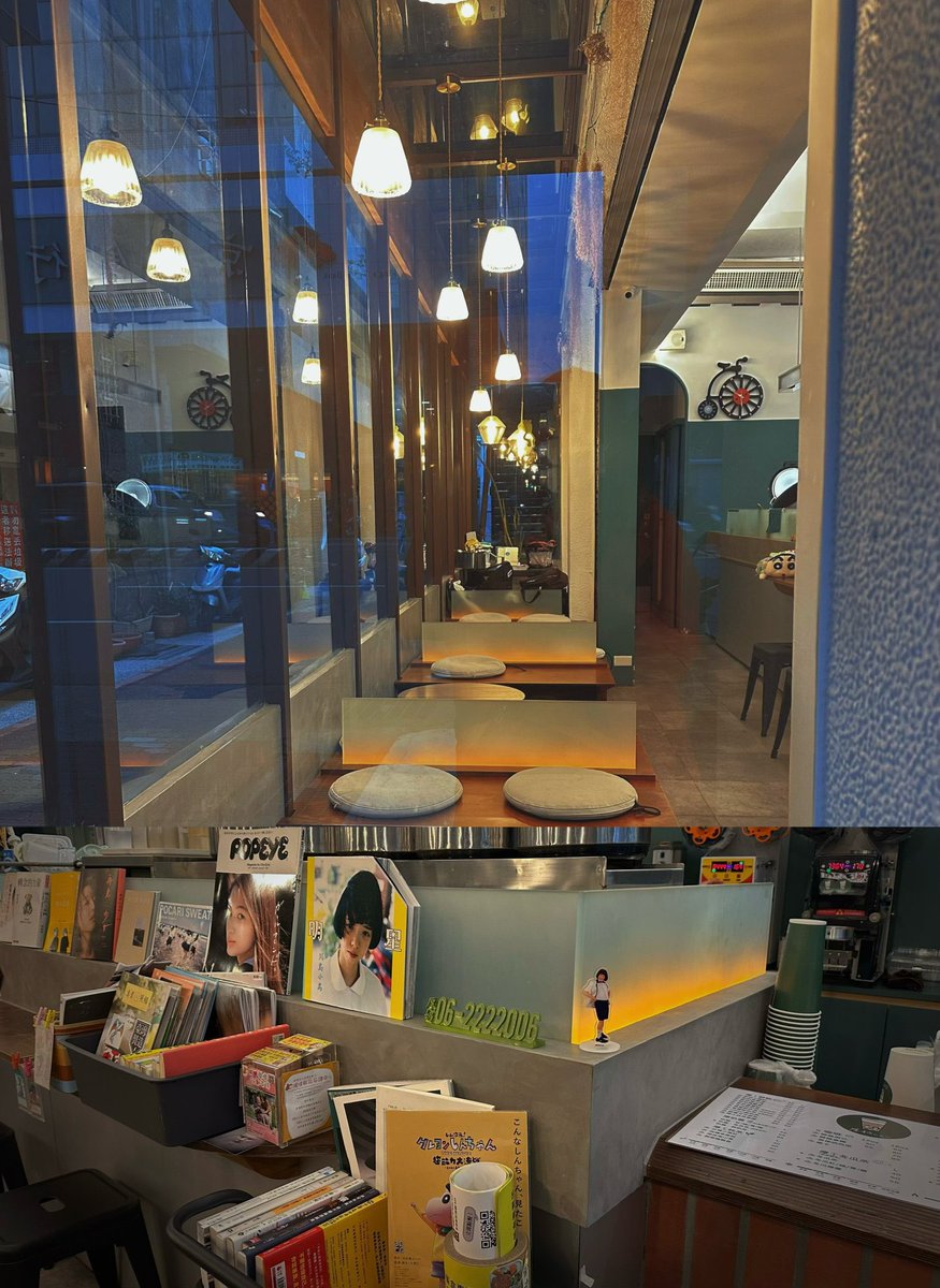 poooo_chu's tweet image. 前陣子經過台南市區一間新開的手搖店，是平實價位的飲料，等候區佈置得很溫暖舒適，也有音樂與書本，一推門進去漫溢的紅茶香氣環繞，等待製作過程中，稍微參觀了一下……嗯？豬大哥？一度懷疑自己看錯，謝欣達是你嗎？