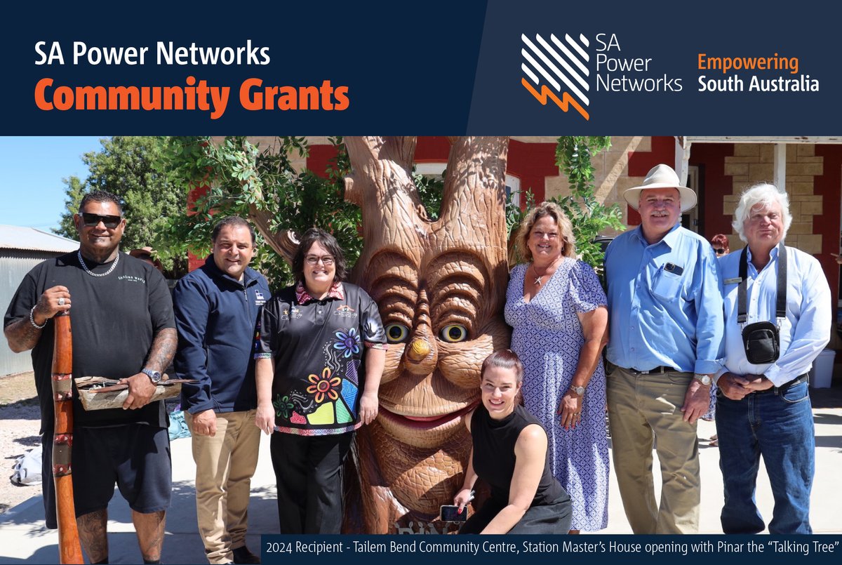 SA Power Networks Community Grants! 🌱

📅 Applications close 9am, Tuesday 17 June 2025

For more information on the application process, FAQ’s and more details on the focus areas, please visit sapowernetworks.com.au/about-us/commu…