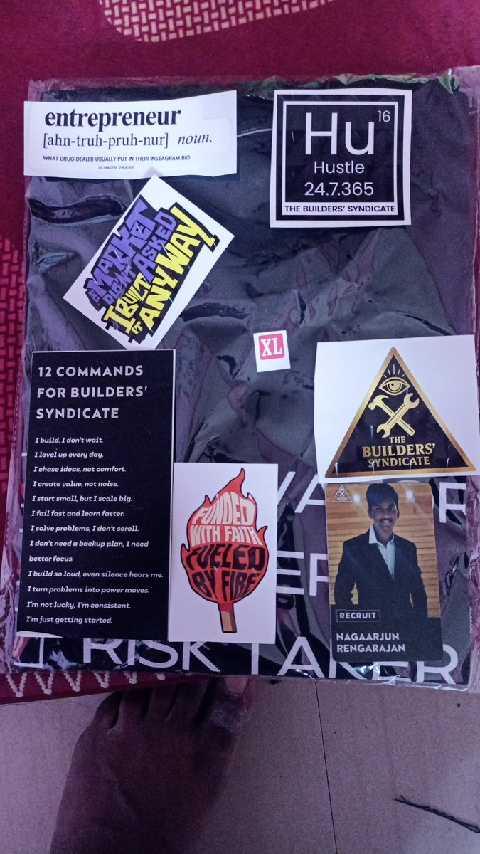 nagaarjunr_'s tweet photo. Just received my official @icphub_IN Builders' Syndicate kit!
From hustle gear to the 12 commands — this is not just a pack, it’s a mindset.

Proud to be part of a movement that builds louder than it talks.
Let’s build. Let’s disrupt. Let’s scale.#ICPSyndicate #Web3Builder https://t.co/QvRpOXFudP