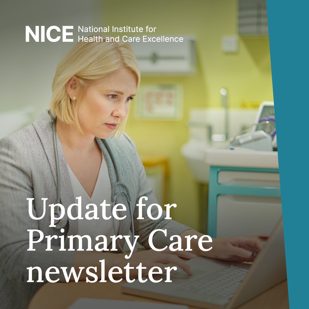 NICE (@nicecomms) on Twitter photo 📥Update for primary care published
Read about:
▪️a digital therapy recommended for tic disorders in children - a first for the NHS
▪️updates on asthma inhalers reducing carbon emissions
▪️and new clinical knowledge summaries.
Read the full newsletter⤵️
us8.campaign-archive.com/?e=d9fa96e2a1&… 📥Update for primary care published
Read about:
▪️a digital therapy recommended for tic disorders in children - a first for the NHS
▪️updates on asthma inhalers reducing carbon emissions
▪️and new clinical knowledge summaries.
Read the full newsletter⤵️
us8.campaign-archive.com/?e=d9fa96e2a1&…
