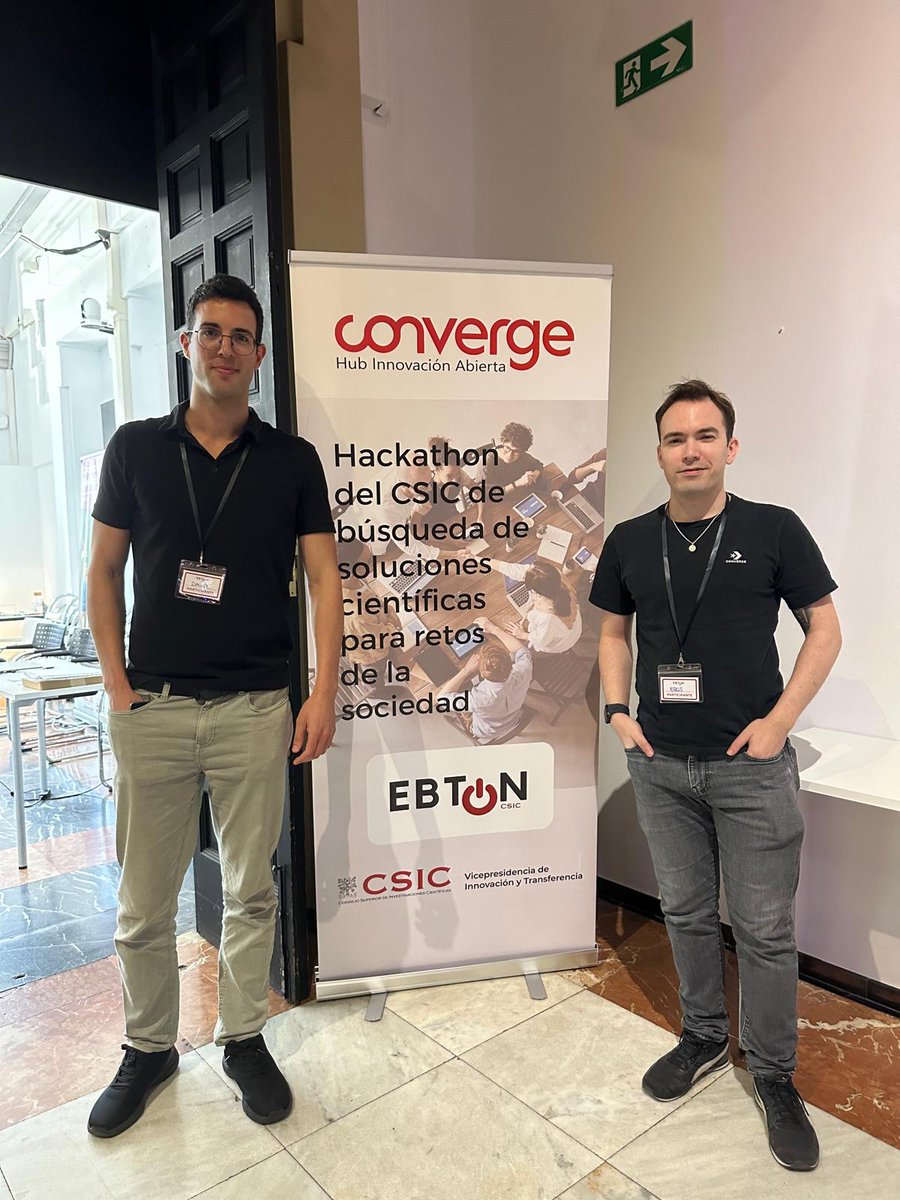 👉Nuestros compañeros investigadores participan estos días en el Hackathon del CSIC para la búsqueda de soluciones tecnológicas a los retos de la sociedad.

¡Mucha suerte! 🚀