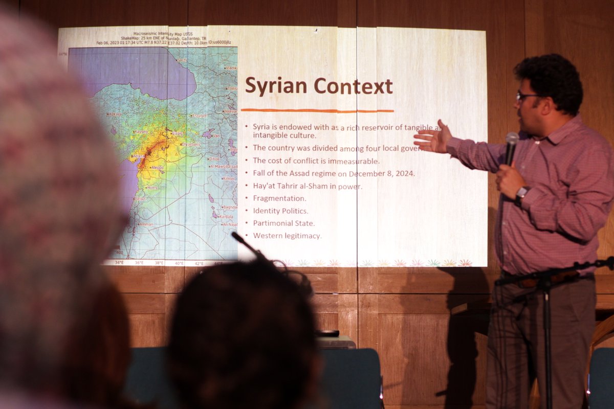 ScprSyria's tweet image. 📍 The Syrian Center for Policy Research took part in “Syrian Rhythms” at the @shubbakfestival in London, presenting:
"Aftershock: Exploring the Impact of the February 2023 Earthquake on the Cultural Heritage in Northern Syria"
📖 Read more:
bit.ly/44WYI0Y