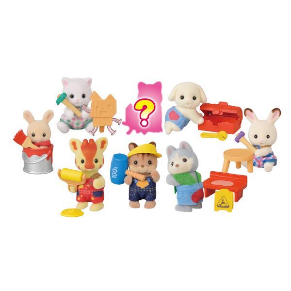 🎨赤ちゃん×工作＝最強💥
集めて楽しい赤ちゃんたち🧸

どの子が来るかは運しだい🎁
小物もぜんぶ凝ってる🥹✨
工具やペンキが超かわいい！
小物は赤ちゃんに装着OK🧢
全8種のうちシークレットも⁉️

机に並べたら天国です🌈
online.nojima.co.jp/commodity/1/49…

#シルバニアファミリー
#赤ちゃんコレクション