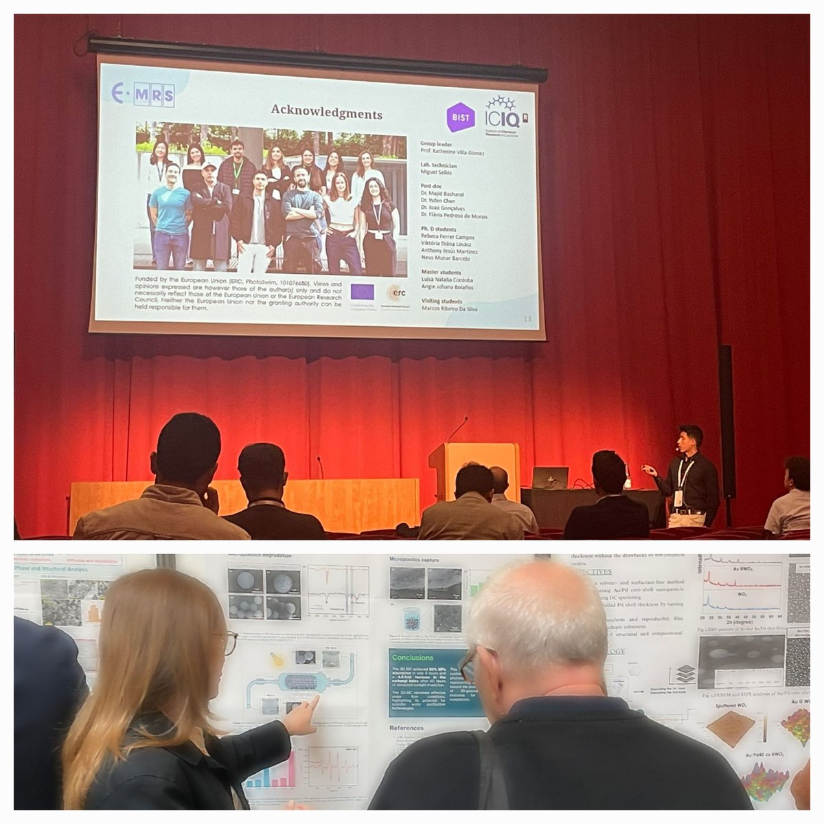 Our group is participating in #EMRSspring2025! 💡 Anthony and Neus presented our works on light-driven micromotors and 3D-printed photocatalytic materials for clean water. 
 <a href="/ICIQchem/">ICIQ</a>
