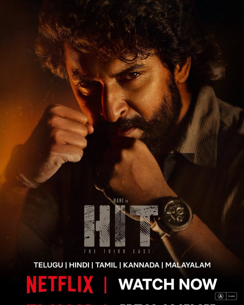 KADAPA SREENU (@sreenu_24) on Twitter photo He’s not a cop, not a criminal. He’s a storm in uniform 😎🔥
Watch HIT: The Third Case, now on <a href="/netflix/">Netflix</a> in Telugu, Hindi, Tamil, Kannada and Malayalam.
#HitTheThirdCaseOnNetflix
Natural Star <a href="/NameisNani/">Nani</a> <a href="/KolanuSailesh/">Sailesh Kolanu</a> <a href="/SrinidhiShetty7/">Srinidhi Shetty</a> <a href="/MickeyJMeyer/">Mickey J Meyer</a> <a href="/SJVarughese/">Sanu John Varughese</a> He’s not a cop, not a criminal. He’s a storm in uniform 😎🔥
Watch HIT: The Third Case, now on <a href="/netflix/">Netflix</a> in Telugu, Hindi, Tamil, Kannada and Malayalam.
#HitTheThirdCaseOnNetflix
Natural Star <a href="/NameisNani/">Nani</a> <a href="/KolanuSailesh/">Sailesh Kolanu</a> <a href="/SrinidhiShetty7/">Srinidhi Shetty</a> <a href="/MickeyJMeyer/">Mickey J Meyer</a> <a href="/SJVarughese/">Sanu John Varughese</a>