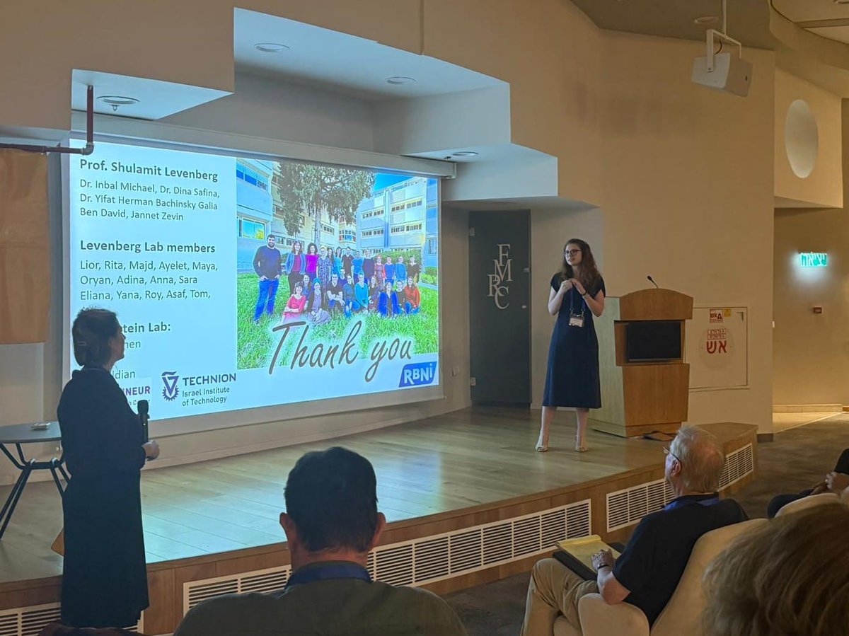 Levenberg Lab (@levenberglab) on Twitter photo Last week, Hagit Shoyhet-Smoilovsky, PhD and Ayelet Lotan, MD-PhD student, presented their research at ISREV 2025, the annual meeting of the Israeli Society for Extracellular Vesicles <a href="/IsrevR/">ISREV-the Israeli society for EVs research</a> .
Thank you to the organizers for putting together this event and for the opportunity! Last week, Hagit Shoyhet-Smoilovsky, PhD and Ayelet Lotan, MD-PhD student, presented their research at ISREV 2025, the annual meeting of the Israeli Society for Extracellular Vesicles <a href="/IsrevR/">ISREV-the Israeli society for EVs research</a> .
Thank you to the organizers for putting together this event and for the opportunity!