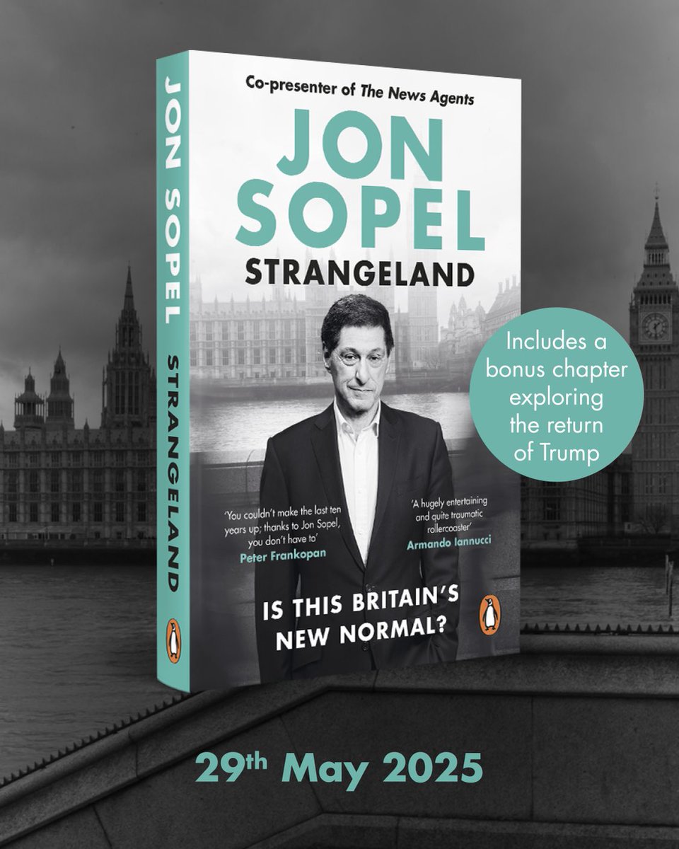 jonsopel's tweet image. The paperback edition out today, with new chapter on Trump, Musk and Farage (which sounds like a dodgy law firm…..)