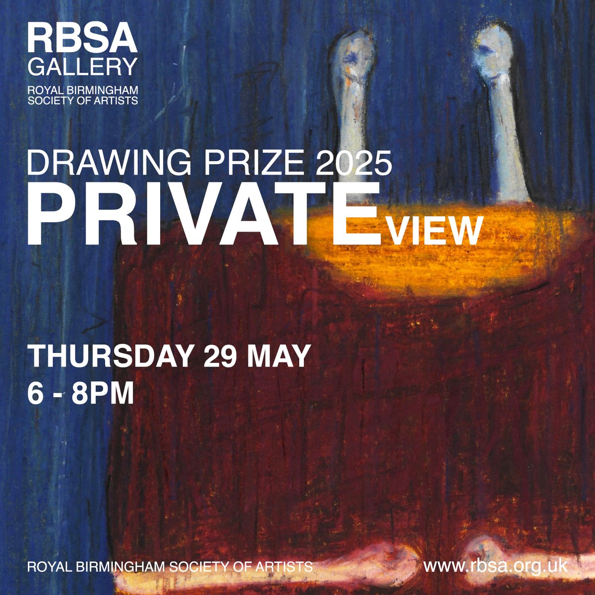 Join us tonight at 6.00pm for the Private View of the RBSA Drawing Prize 2025, everyone is welcome!

The show looks fantastic and you will be able to pre-order your fully illustrated catalogue, numbers are limited so don't miss out!