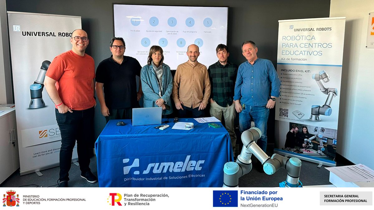 CIFP Elorrieta - Erreka Mari LHII (@cifp_eem_lhii) on Twitter photo Elektrizitateko bi irakaslek Zaragozan robot kolaboratiboei buruzko prestakuntza jaso dute <a href="/SUMELEC_SA/">SUMELEC</a>, <a href="/LazaroIes/">IES FERNANDO LÁZARO CARRETER</a> eta <a href="/iescincovillas/">IES Cinco Villas</a>-ekin.
<a href="/educaciongob/">Ministerio de Educación, FP y Deportes</a> <a href="/P_Recuperacion/">Plan de Recuperación</a> @FPEuskadi <a href="/EU_Commission/">European Commission</a> @ikaslanbizkaia <a href="/IkasBilbao/">Bilboko Ikaskuntza Zerbitzua</a> Elektrizitateko bi irakaslek Zaragozan robot kolaboratiboei buruzko prestakuntza jaso dute <a href="/SUMELEC_SA/">SUMELEC</a>, <a href="/LazaroIes/">IES FERNANDO LÁZARO CARRETER</a> eta <a href="/iescincovillas/">IES Cinco Villas</a>-ekin.
<a href="/educaciongob/">Ministerio de Educación, FP y Deportes</a> <a href="/P_Recuperacion/">Plan de Recuperación</a> @FPEuskadi <a href="/EU_Commission/">European Commission</a> @ikaslanbizkaia <a href="/IkasBilbao/">Bilboko Ikaskuntza Zerbitzua</a>