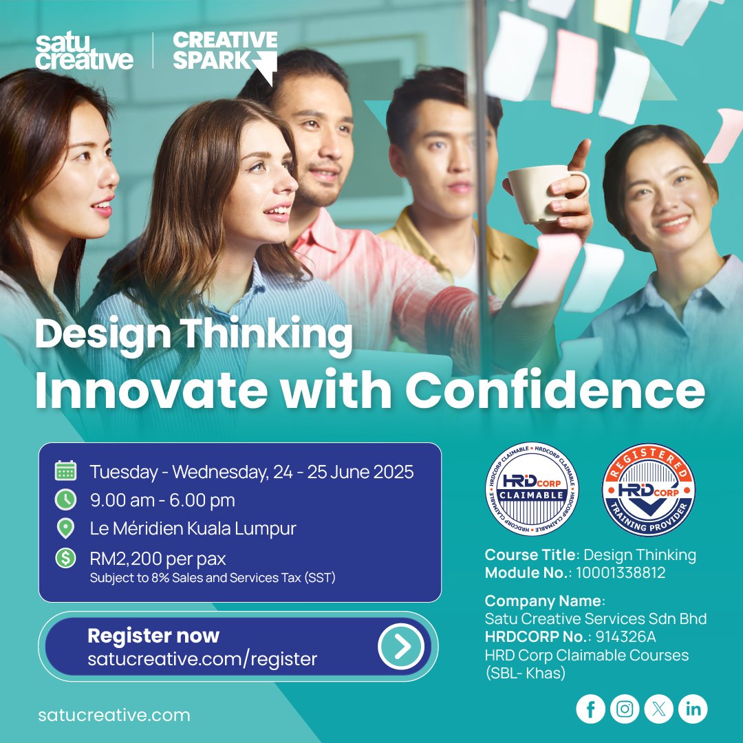 Unlock fresh perspectives with Design Thinking at our 2-day Creative Spark workshop!

Refine your approach to problem-solving, foster innovation, and develop solutions that truly matter.