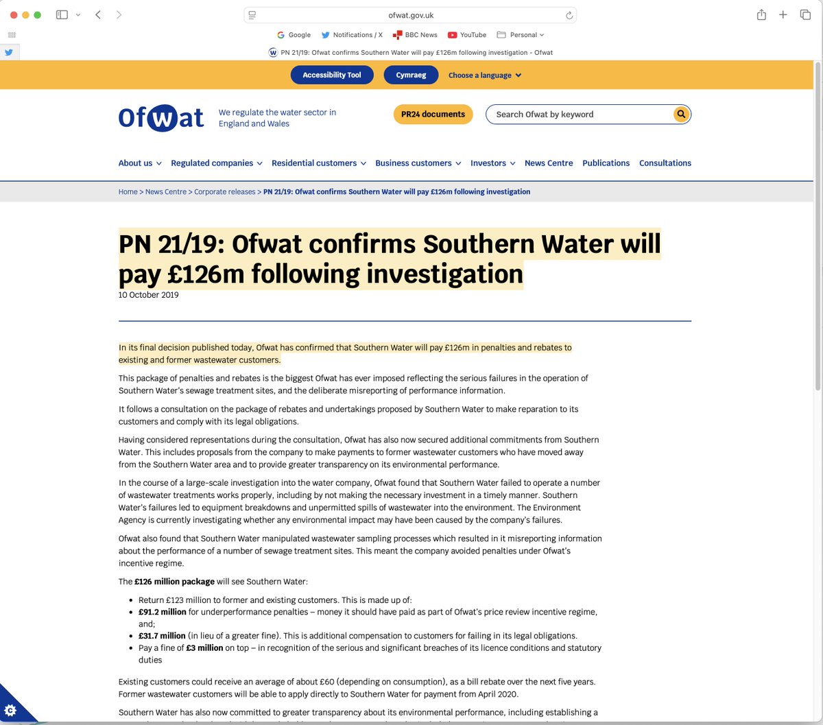 Feargal Sharkey (@feargal_sharkey) on Twitter photo LIAR, LIAR PANTS ON FIRE!
"This is the largest penalty Ofwat has ever issued," screamed the headlines.
Blatantly, and I suspect deliberately not true, it's a lie.
Largest fine so far was <a href="/SouthernWater/">Southern Water</a> in 2019, £126m and you'll want to note, the impression also given, that LIAR, LIAR PANTS ON FIRE!
"This is the largest penalty Ofwat has ever issued," screamed the headlines.
Blatantly, and I suspect deliberately not true, it's a lie.
Largest fine so far was <a href="/SouthernWater/">Southern Water</a> in 2019, £126m and you'll want to note, the impression also given, that