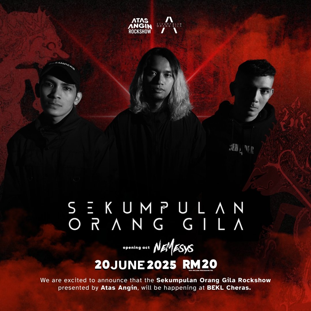 Dengan ini kami mengambil kesempatan untuk promote gig kami 20 Jun ini. Harga tiket macam gig 10 tahun lepas, RM20 sekoping! 🔥🔥🔥🔥