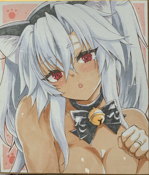 にゃんこ武蔵しゃん色紙描いた😀 