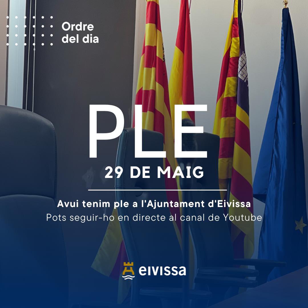 Avui hi ha ple a l’Ajuntament d’Eivissa

Segurix-lo en directe a través del nostre canal de Youtube 👉🏼 youtube.com/live/XuHbmf1xF…