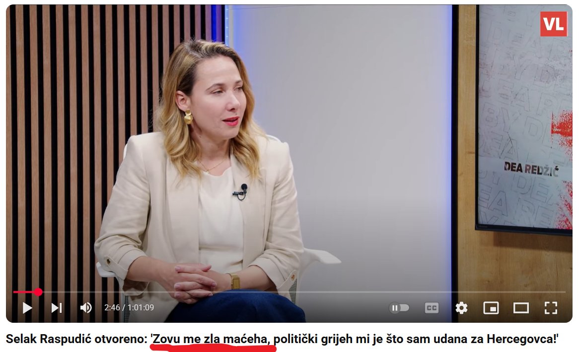 Ja sam taj koji ju je prozvao zlom maćehom u predsjedničkoj kampanji. 😎
Nije se oporavila ni od onoga kada sam je na Booksinom kvizu prozvao poznanicom znanja (ekipa joj se zvala Prijateljice znanja), a sad i ovo!😂😂😂
Marija, prestani se opterećivati mojim mišljenjem.😁