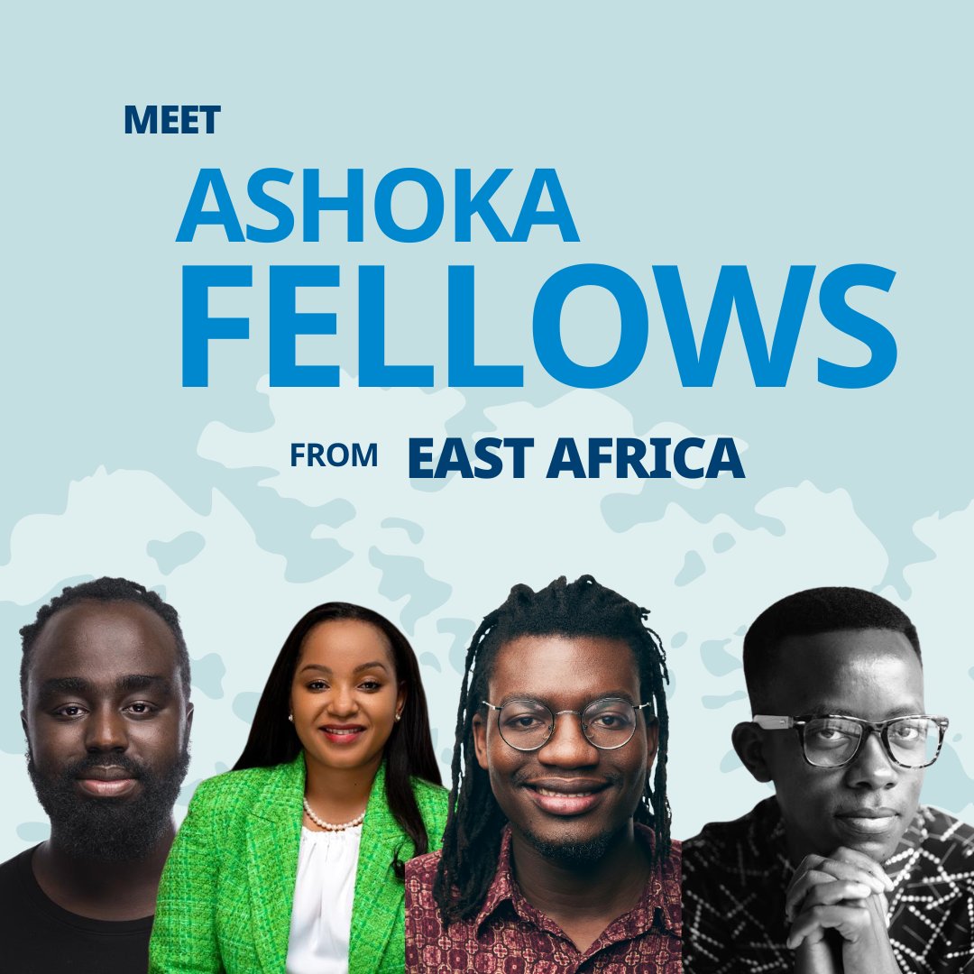 Meet the newest <a href="/Ashoka/">Ashoka</a> East Africa Fellows!
They're transforming systems in health, identity, healing &amp; mental well-being, from saving premature babies to building queer safe spaces, youth-led reconciliation &amp; mental health care.
Welcome Doris, Okong’o, Christian &amp; Tom!
#SocEnt