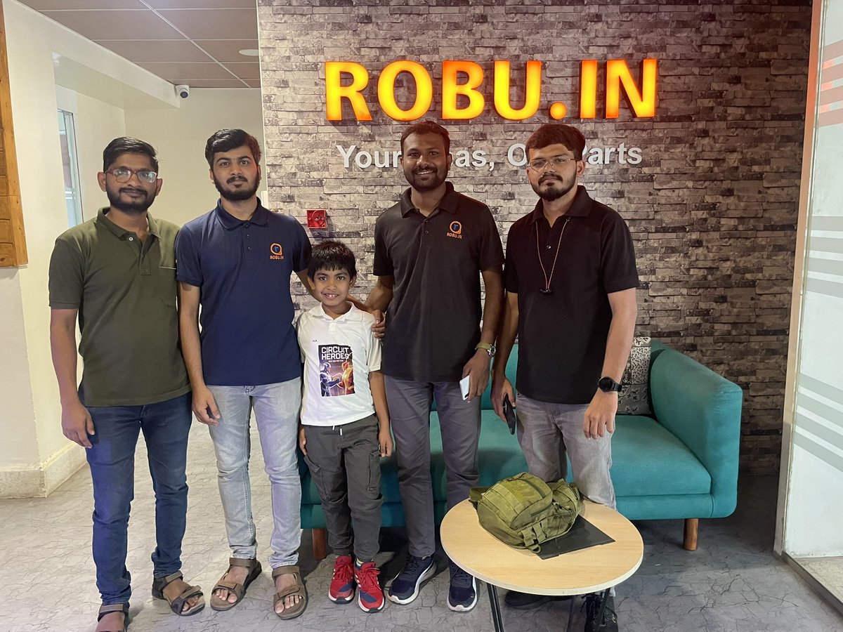 CaptVenk's tweet image. A fruitful visit to Robu.in! The founder assured full support for our ‘Moonshot Club’ and shared valuable ideas for future products. Laksh got hands-on time, and we’ll be working closely with their tech and sales teams ahead.