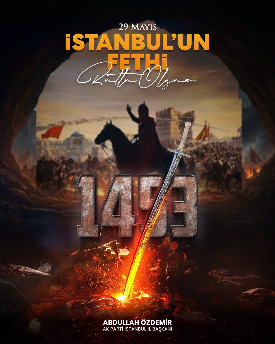 İstanbul’un Fethi’nin 572. Yılı Kutlu Olsun

Fatih’in mirası, ecdadın emaneti İstanbul’a sahip çıkıyor; geçmişine saygılı, geleceğine güçlü adımlarla yürüyoruz.

AK Parti olarak İstanbul bizim sevdamız, hizmetimiz daim.

#İstanbulunFethi