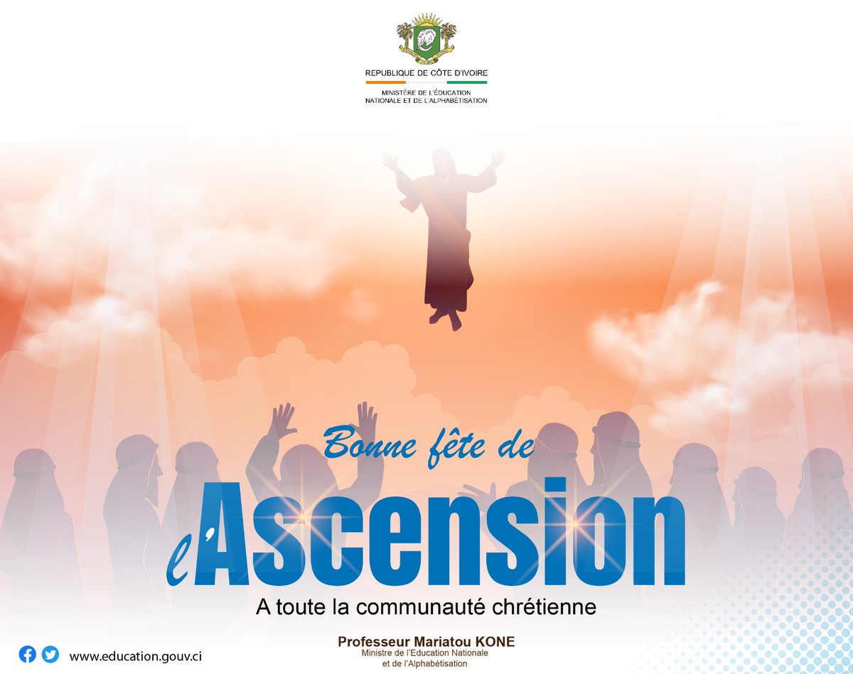 Bonne fête de l'Ascension à toute la communauté chrétienne