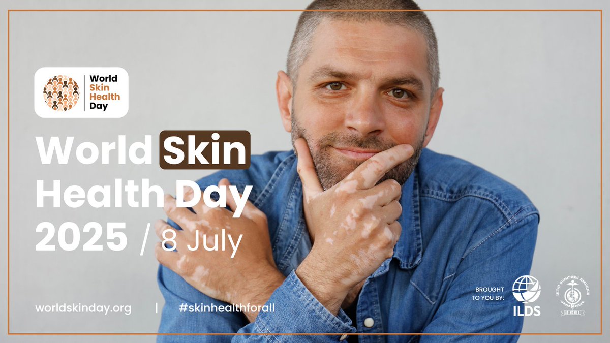 🗓️ 8 July 2025 is #WorldSkinHealthDay! This year’s theme: #NoHealthWithoutSkinHealth. Join us to raise awareness and make skin health a global priority. Mark your calendars and visit worldskinday.org to learn how you can get involved in #WSHD2025. Don't miss it!