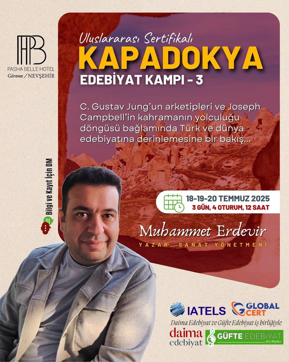 Kapadokya Edebiyat Kampı'nın 3.sü yaz döneminde Göreme'de. 
<a href="/m_erdevir/">Muhammet Erdevir</a>